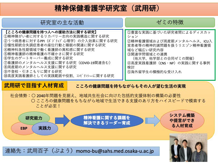 精神保健看護学研究室｜看護実践開発科学講座